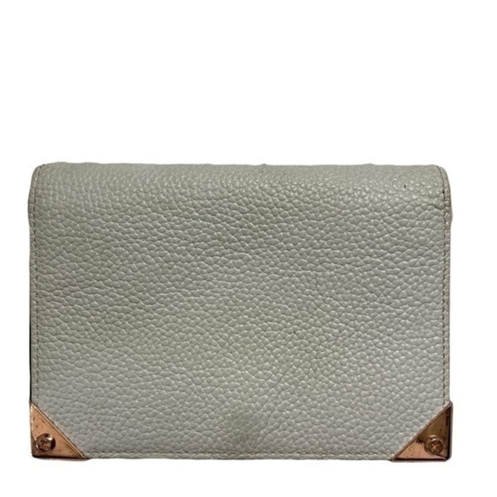 Alexander wang white pebbled leather wallet clutch